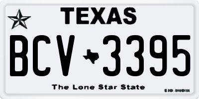 TX license plate BCV3395