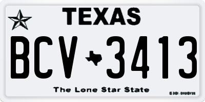 TX license plate BCV3413