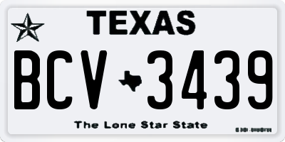 TX license plate BCV3439