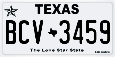 TX license plate BCV3459