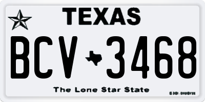 TX license plate BCV3468