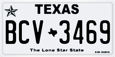 TX license plate BCV3469