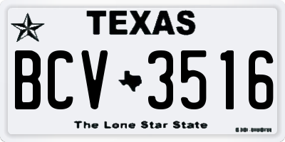TX license plate BCV3516