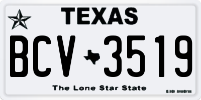 TX license plate BCV3519