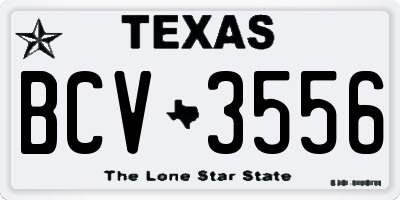 TX license plate BCV3556