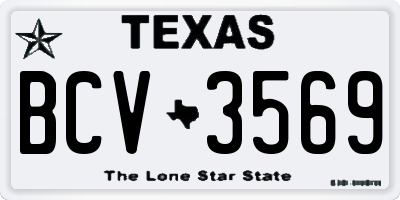 TX license plate BCV3569