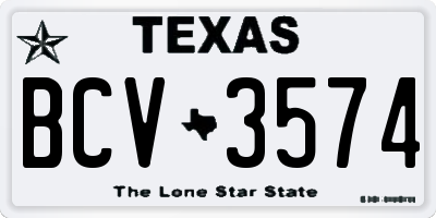 TX license plate BCV3574