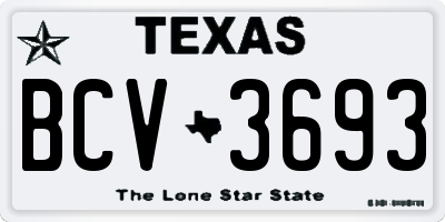 TX license plate BCV3693