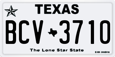 TX license plate BCV3710