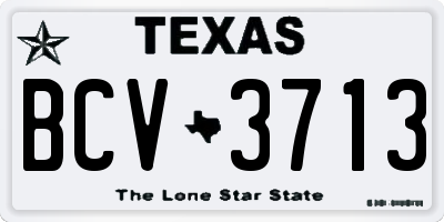 TX license plate BCV3713
