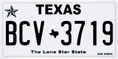 TX license plate BCV3719