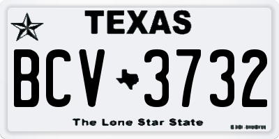 TX license plate BCV3732