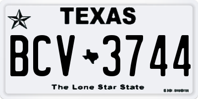TX license plate BCV3744