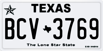 TX license plate BCV3769