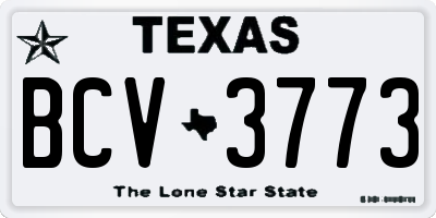 TX license plate BCV3773