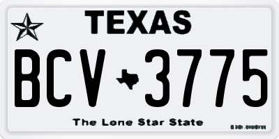 TX license plate BCV3775