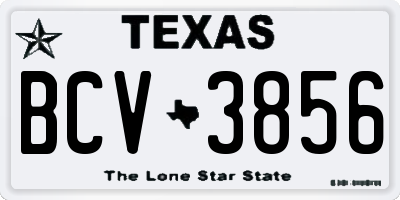 TX license plate BCV3856