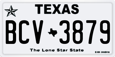 TX license plate BCV3879