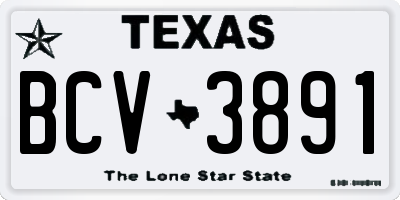 TX license plate BCV3891