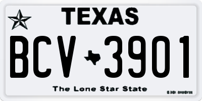 TX license plate BCV3901