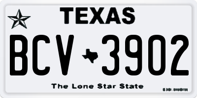 TX license plate BCV3902