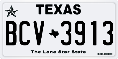 TX license plate BCV3913