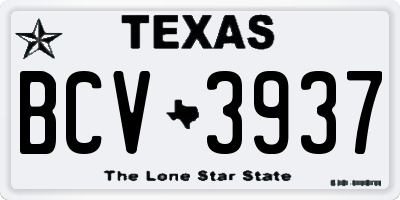 TX license plate BCV3937