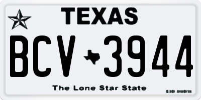 TX license plate BCV3944