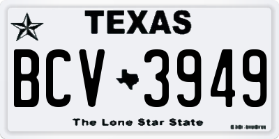 TX license plate BCV3949