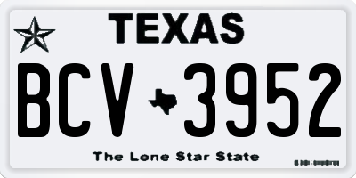 TX license plate BCV3952