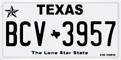 TX license plate BCV3957