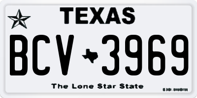 TX license plate BCV3969