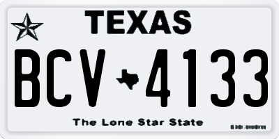 TX license plate BCV4133