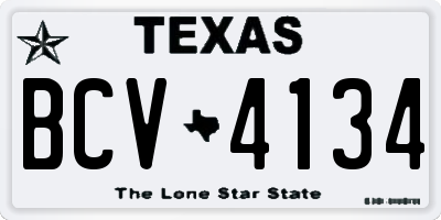TX license plate BCV4134