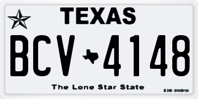 TX license plate BCV4148