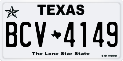 TX license plate BCV4149