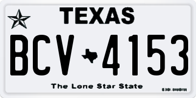TX license plate BCV4153