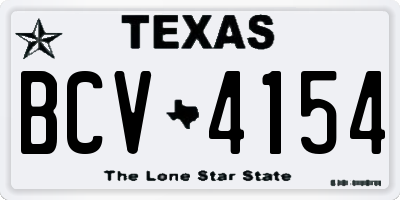 TX license plate BCV4154