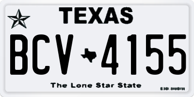 TX license plate BCV4155