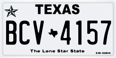 TX license plate BCV4157