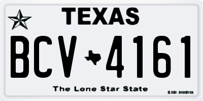 TX license plate BCV4161