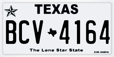 TX license plate BCV4164