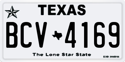 TX license plate BCV4169