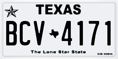 TX license plate BCV4171