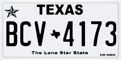 TX license plate BCV4173