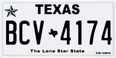 TX license plate BCV4174