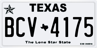 TX license plate BCV4175