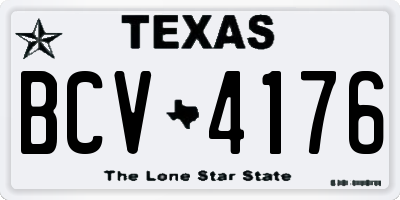 TX license plate BCV4176