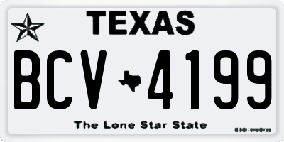 TX license plate BCV4199
