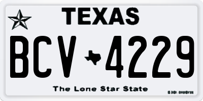 TX license plate BCV4229